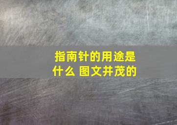 指南针的用途是什么 图文并茂的